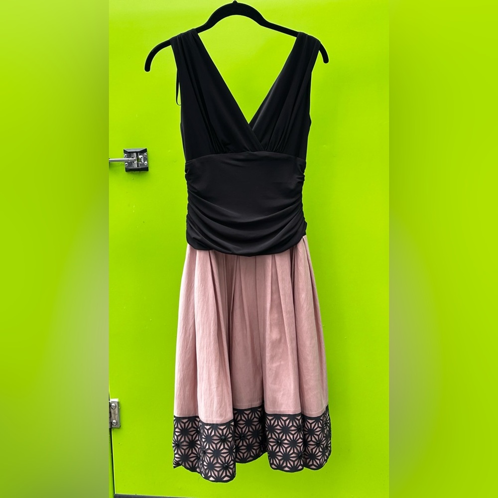 Black and Rose Tea Dress